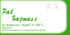 pal hajmasi business card